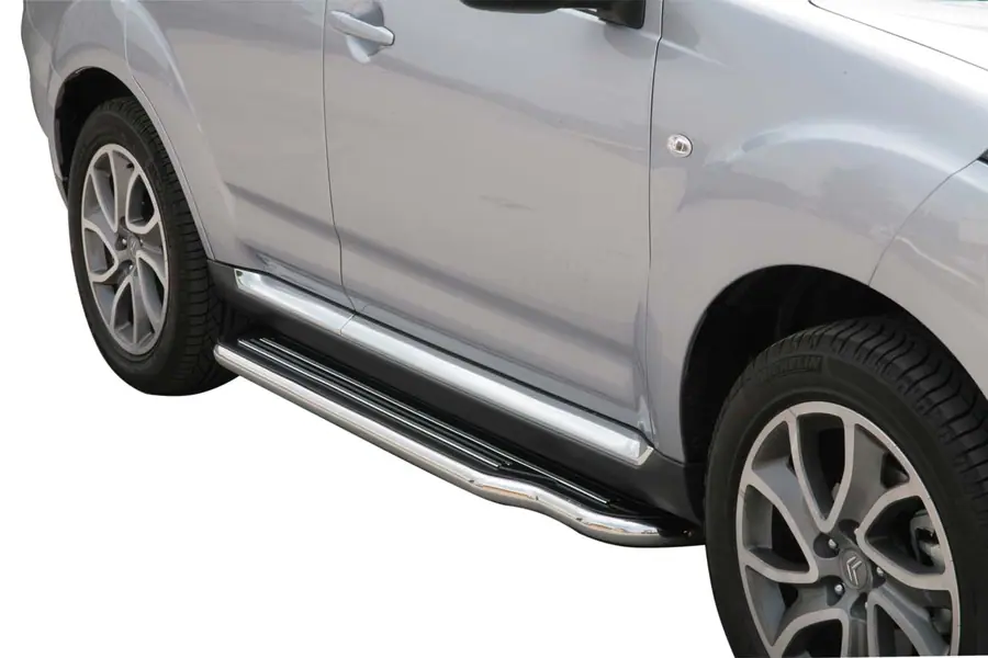 Пороги длинные ø50, полированная — Citroën C-Crosser (2008–)