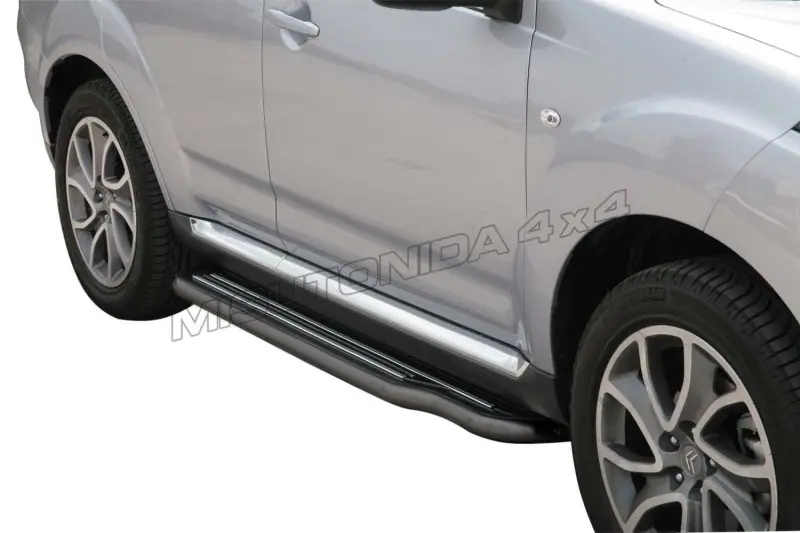 Пороги длинные ø50, чёрная — Citroën C-Crosser (2008–)
