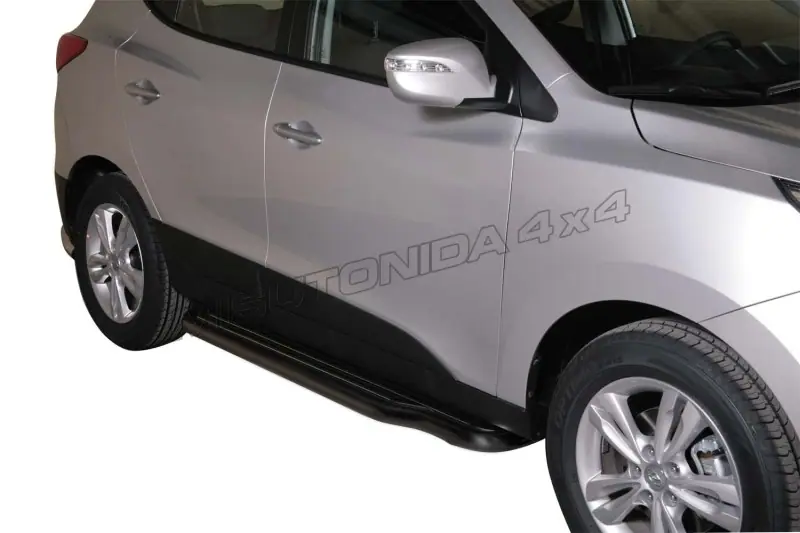 Пороги длинные ø50, чёрная — Hyundai ix35 (2011–)