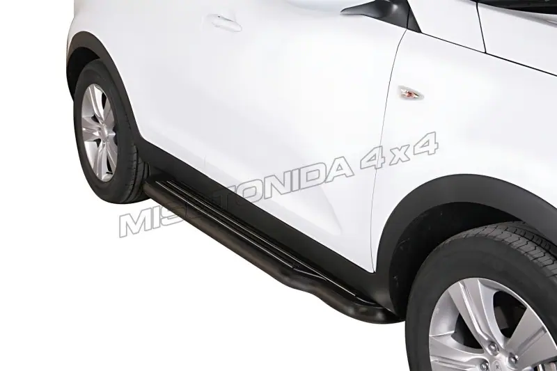 Long side steps ø50, black — Kia Sportage (2010–2015)