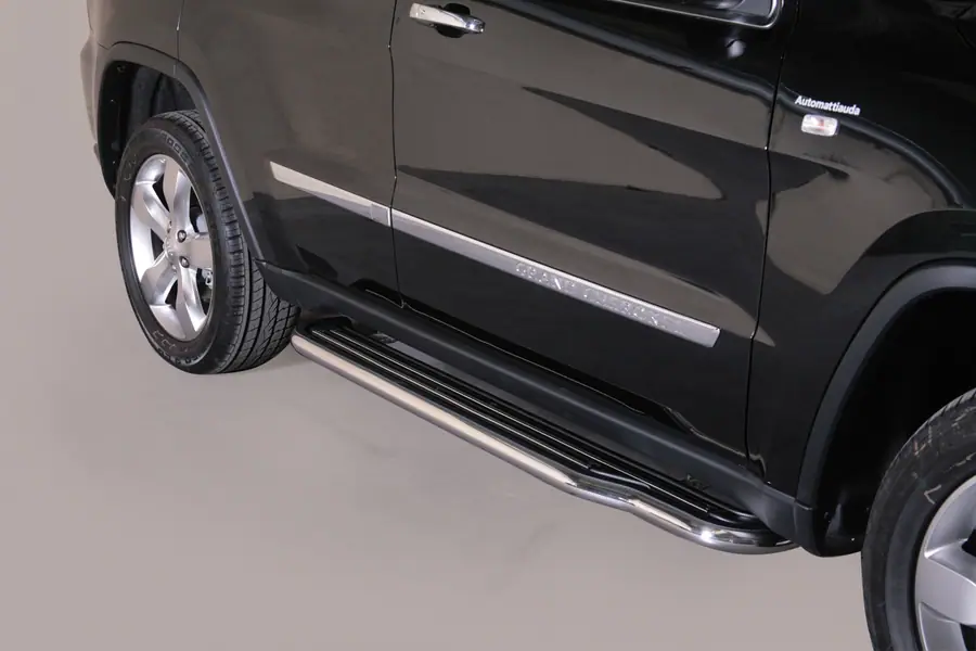 Long side steps ø50, mirror polished — Jeep Grand Cherokee (2011–2014)