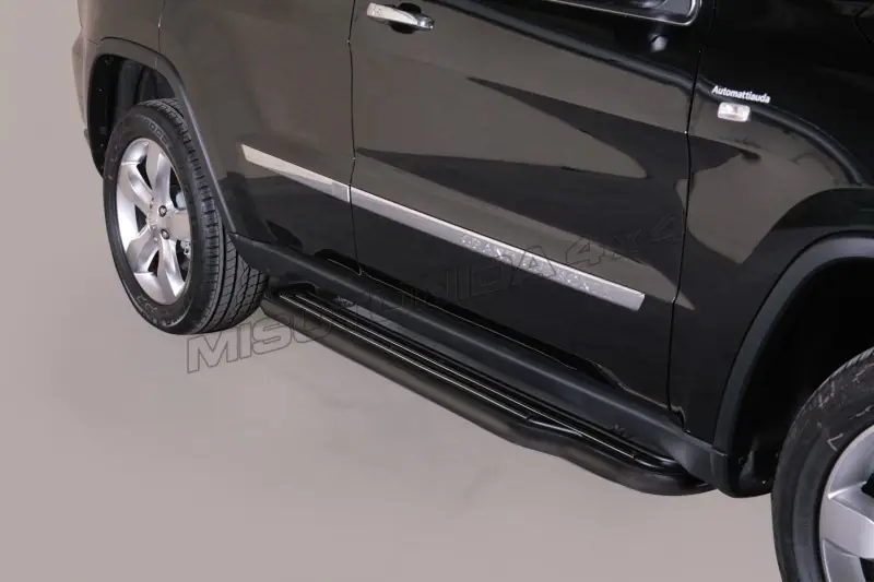 Long side steps ø50, black — Jeep Grand Cherokee (2011–2014)