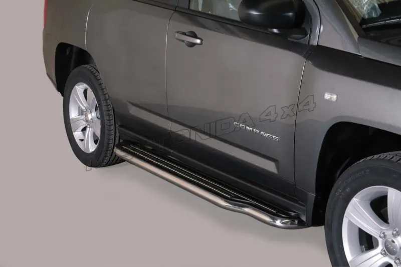 Long side steps ø50, mirror polished — Jeep Compass (2011–2016)