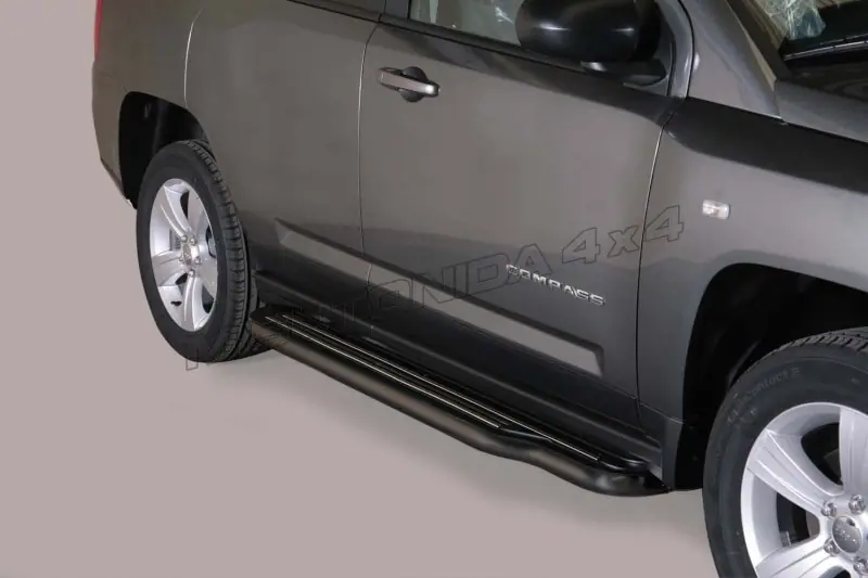 Long side steps ø50, black — Jeep Compass (2011–2016)