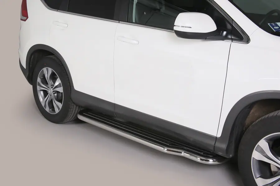 Long side steps ø50, mirror polished — Honda CR-V (2012–2015)