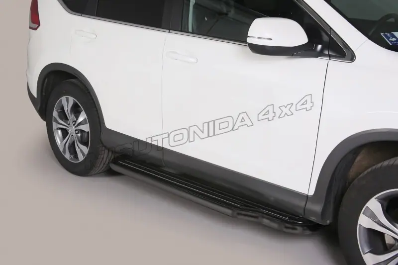 Long side steps ø50, black — Honda CR-V (2012–2015)