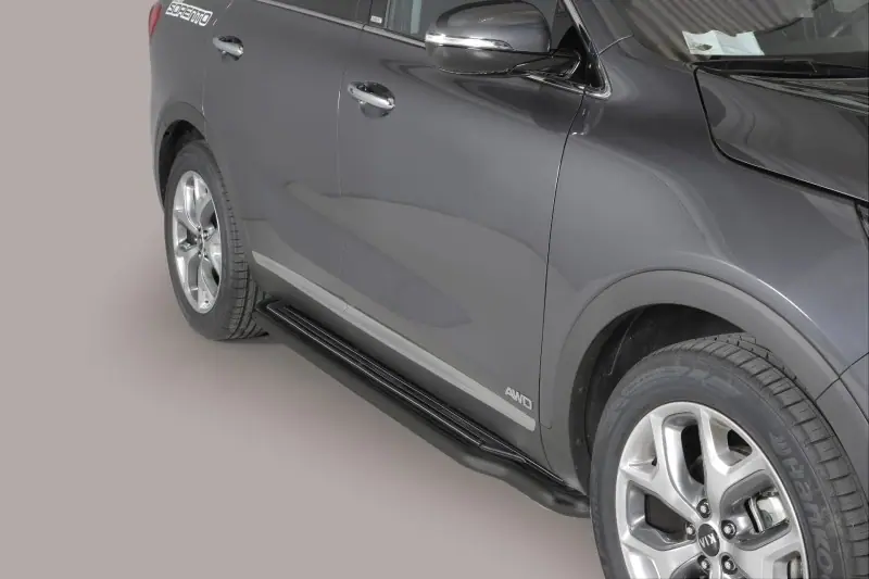Пороги удлинённые ø50, чёрная — Kia Sorento (2015–)