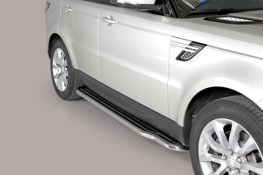 Пороги удлинённые ø50, полированная — Land Rover Range Rover Sport (2014–2017)