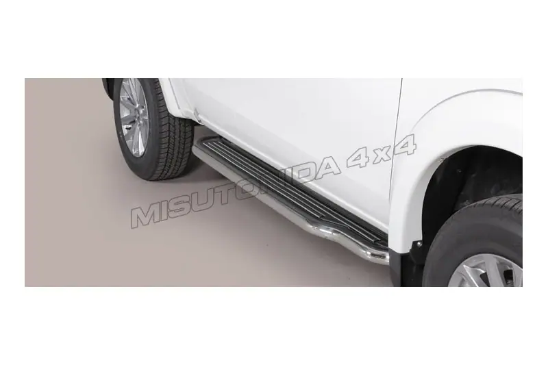 Long side steps ø50, mirror polished — Mitsubishi L200 (2015–2019)