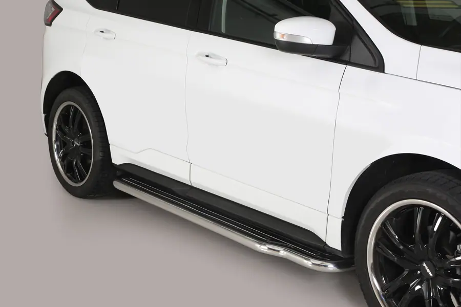 Extra-long side steps ø50, mirror polished — Ford Edge (2016–2018)