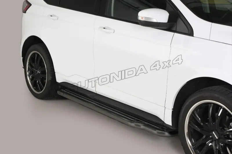 Extra-long side steps ø50, black — Ford Edge (2016–2018)