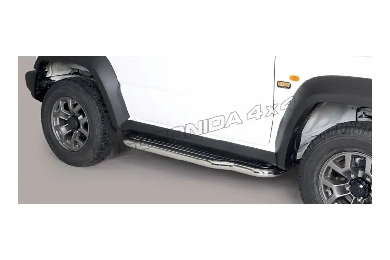Short side steps ø50, mirror polished — Suzuki Jimny (2018–)