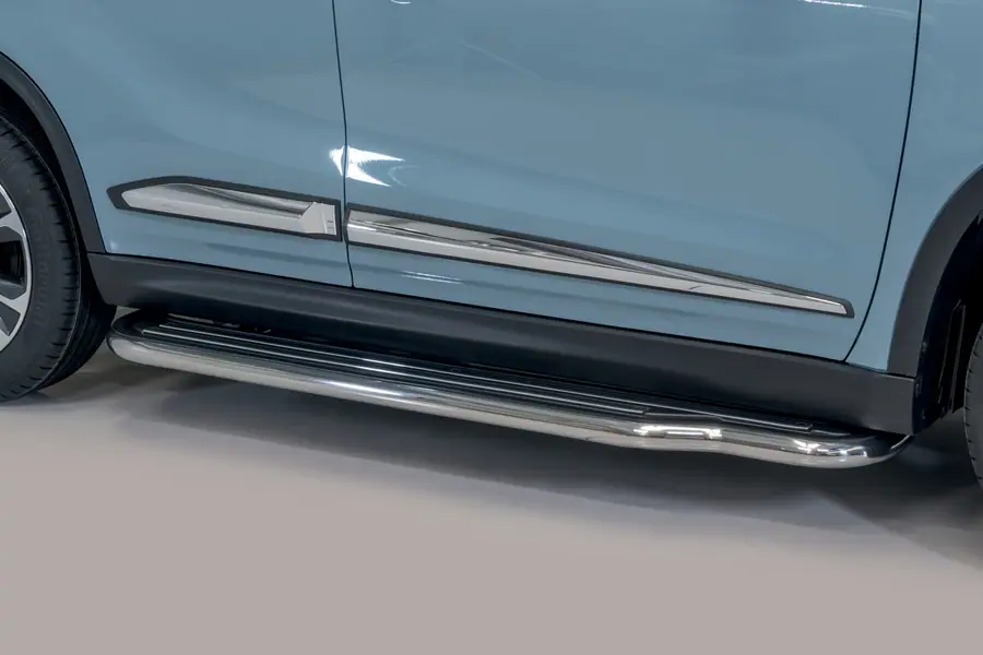 Long side steps ø50, mirror polished — Suzuki Vitara (2019–)