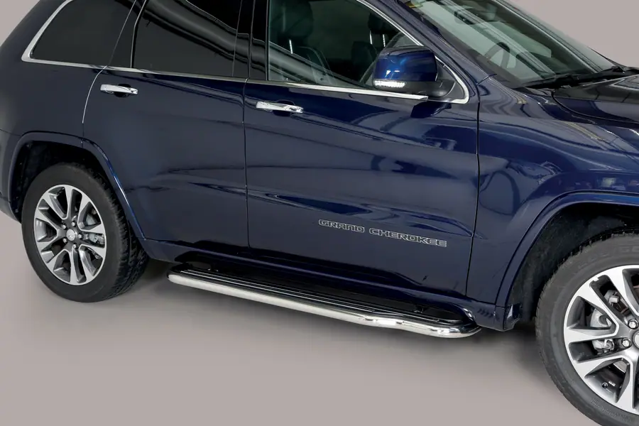Long side steps ø50, mirror polished — Jeep Grand Cherokee (2015–)