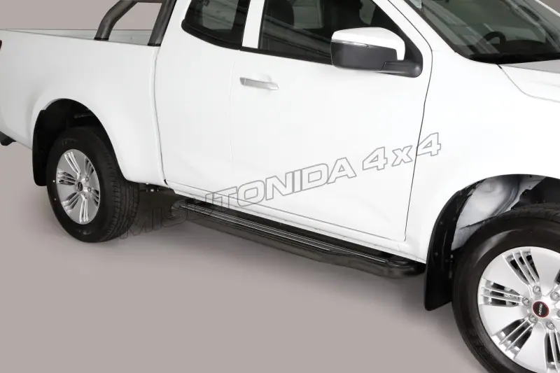 Extra-long side steps ø50, black — Isuzu D-Max (2020–)