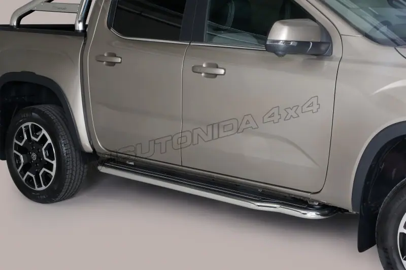 Long side steps ø50, mirror polished — Volkswagen Amarok (2023–)