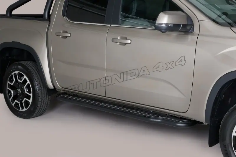 Long side steps ø50, black — Volkswagen Amarok (2023–)