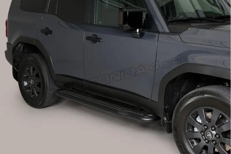 Long side steps ø50, black — Toyota Land Cruiser 250 (2024–)