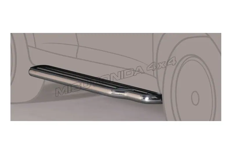 Short side steps ø50, mirror polished — Toyota Land Cruiser 90 (1996–2002)