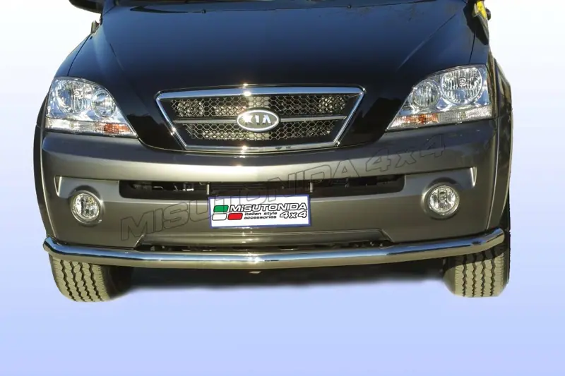 Передняя защита ø63, полированная — Kia Sorento (2002–2006)