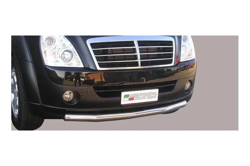 Front protection ø76, mirror polished — SsangYong Rexton (2006–2012)