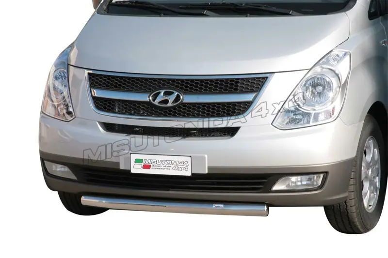 Передняя защита ø76, полированная — Hyundai H-1 (2008–)