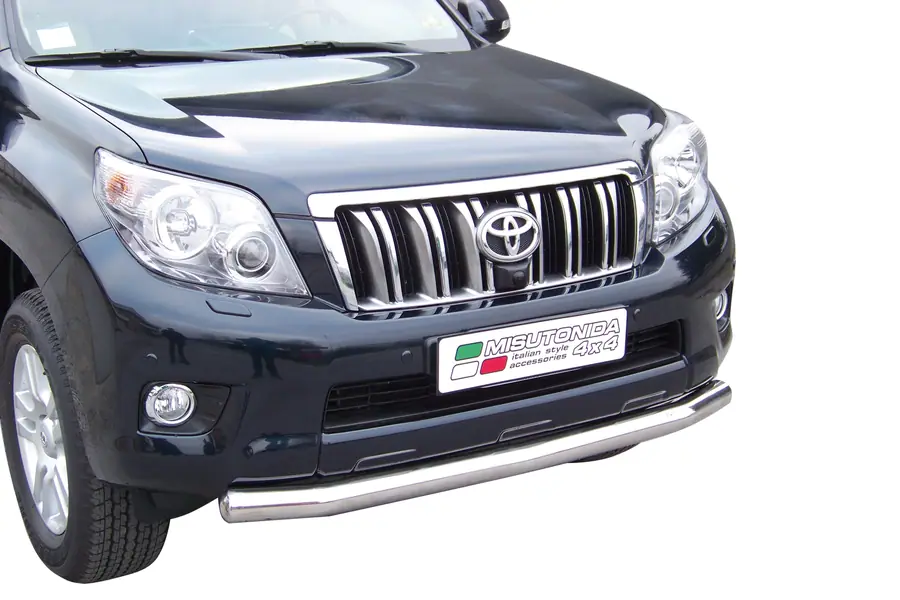 Front protection ø76, mirror polished — Toyota Land Cruiser 150 (2010–2013)
