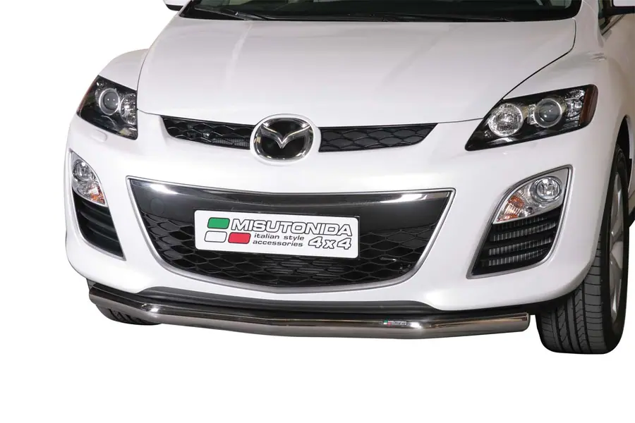 Front protection ø76, mirror polished — Mazda CX-7 (2010–)
