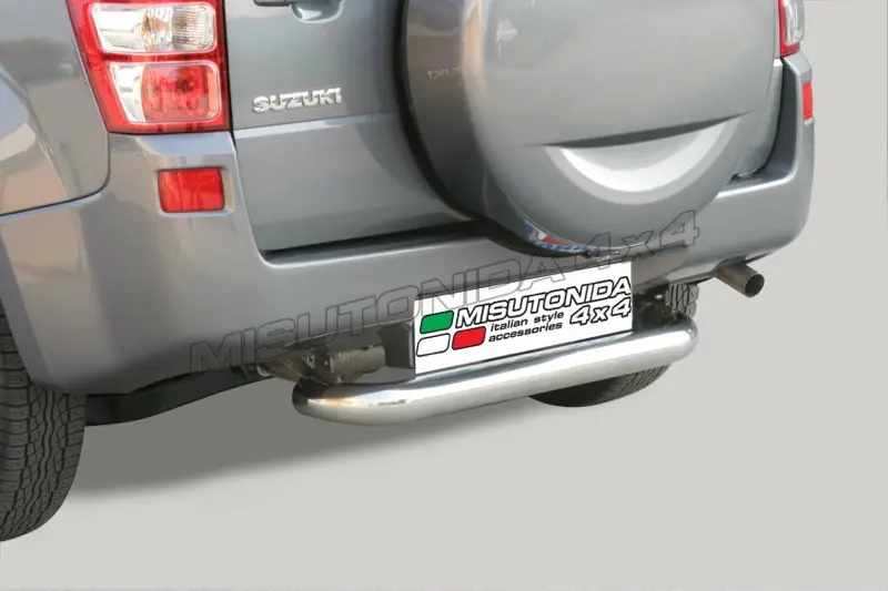 Central rear protection ø76, mirror polished — Suzuki Grand Vitara (2005–2008)