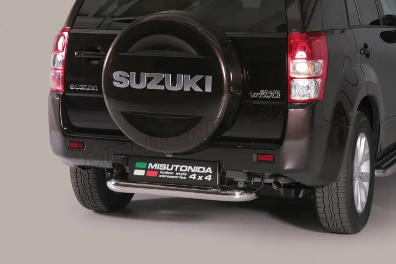 Central rear protection ø76, mirror polished — Suzuki Grand Vitara (2005–2008)
