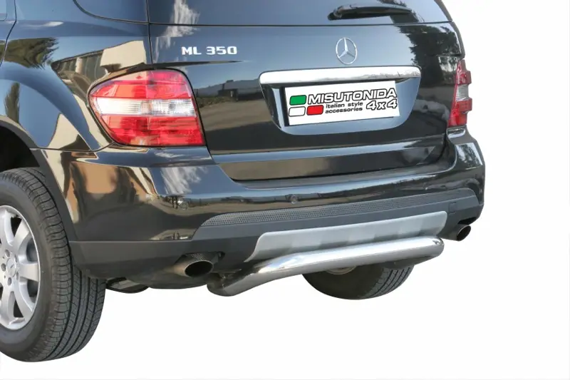 Central rear protection ø76, mirror polished — Mercedes-Benz ML (2006–2008)