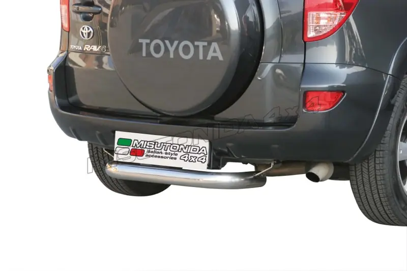 Central rear protection ø76, mirror polished — Toyota RAV4 (2006–2010)