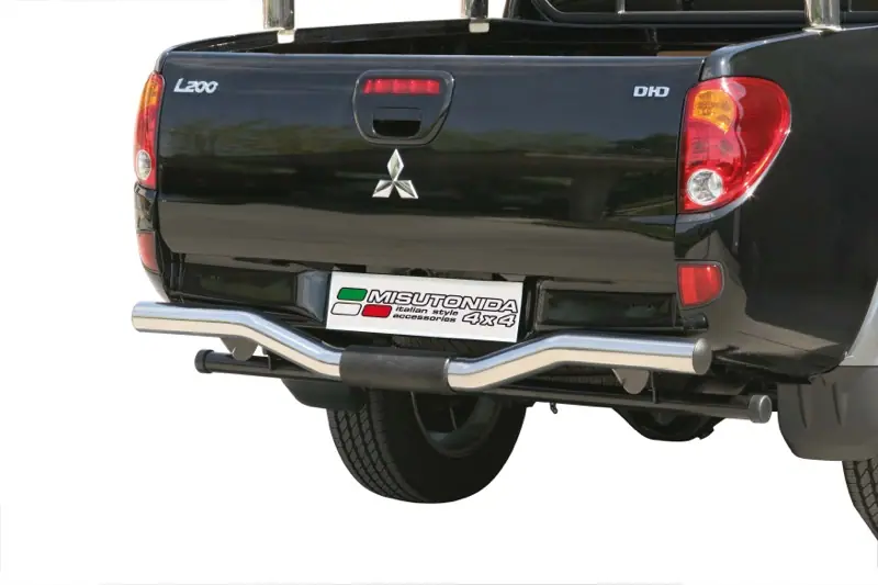 Rear protection ø76, mirror polished — Mitsubishi L200 (2006–2009)