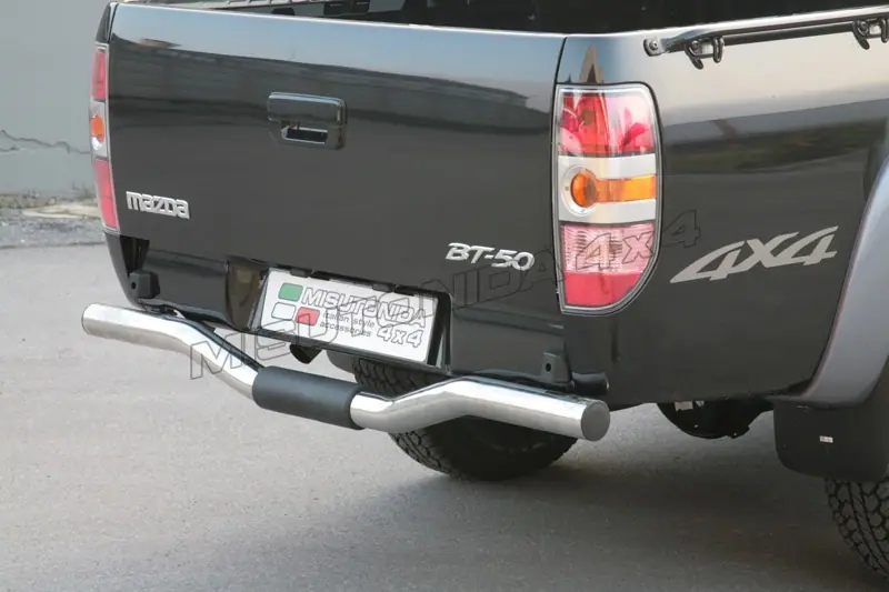 Rear protection ø76, mirror polished — Mazda BT-50 (2007–2009)
