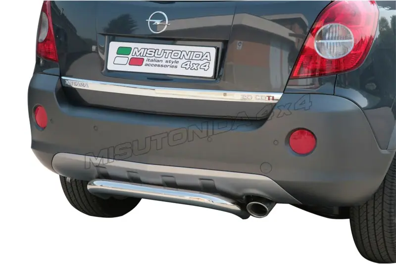Central rear protection ø63, mirror polished — Opel Antara (2007–2011)