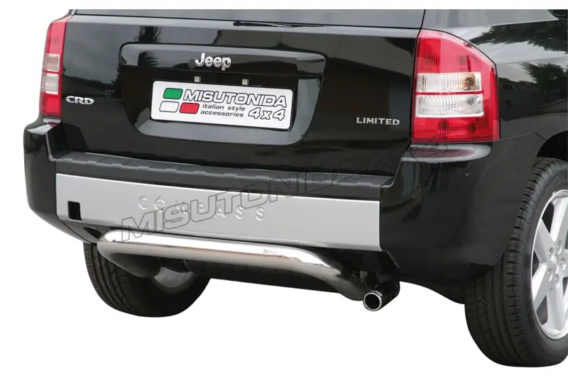 Central rear protection ø76, mirror polished — Jeep Compass (2007–2010)