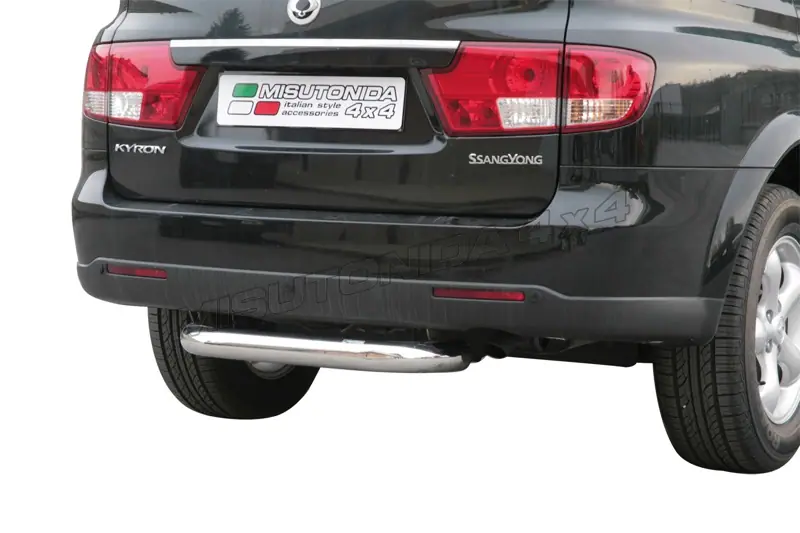 Central rear protection ø76, mirror polished — SsangYong Kyron (2007–)