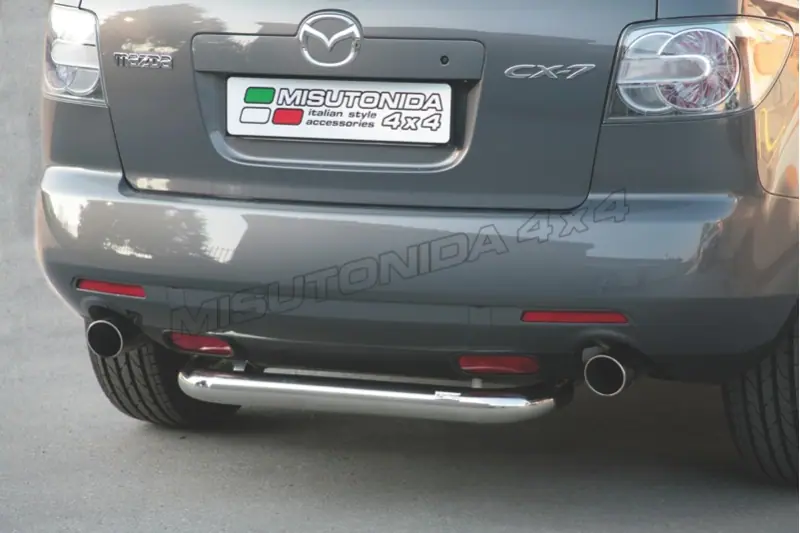Центральная задняя защита ø76, полированная — Mazda CX-7 (2008–2010)