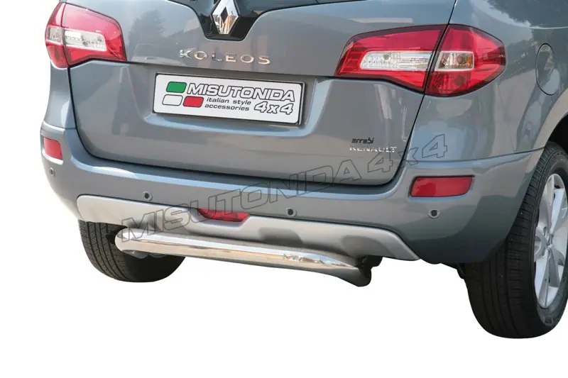 Central rear protection ø76, mirror polished — Renault Koleos (2008–2011)