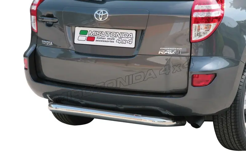 Central rear protection ø76, mirror polished — Toyota RAV4 (2006–2010)