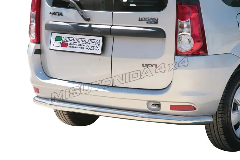 Central rear protection ø63, mirror polished — Dacia Logan MCV (2009–)