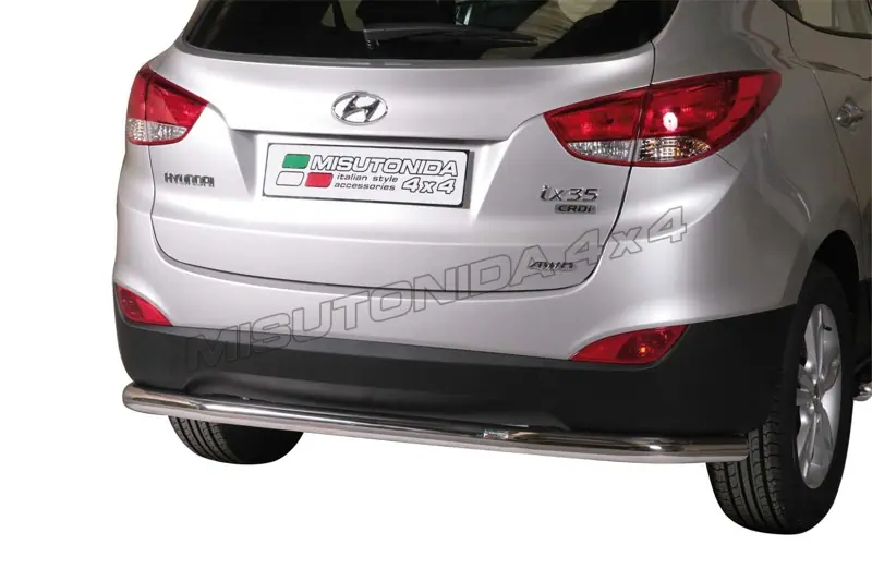 Задняя защита во всю ширину ø63, полированная — Hyundai ix35 (2011–)