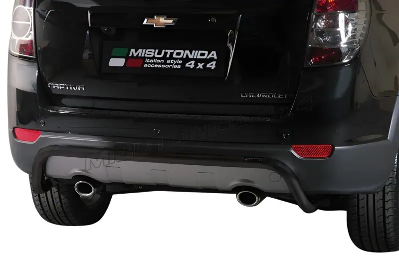 Full-width rear protection ø50, black — Chevrolet Captiva (2011–)