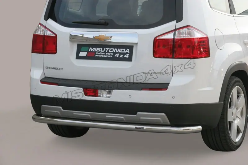 Full-width rear protection ø63, mirror polished — Chevrolet Orlando (2011–)