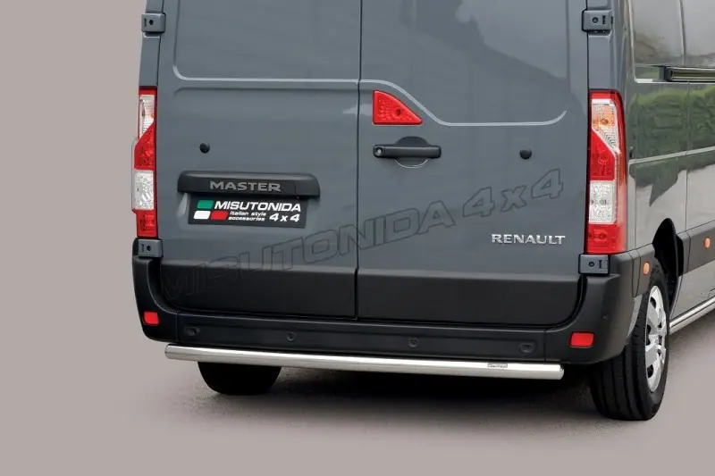 Задняя защита во всю ширину ø63, полированная — Renault Master (2010–2019)