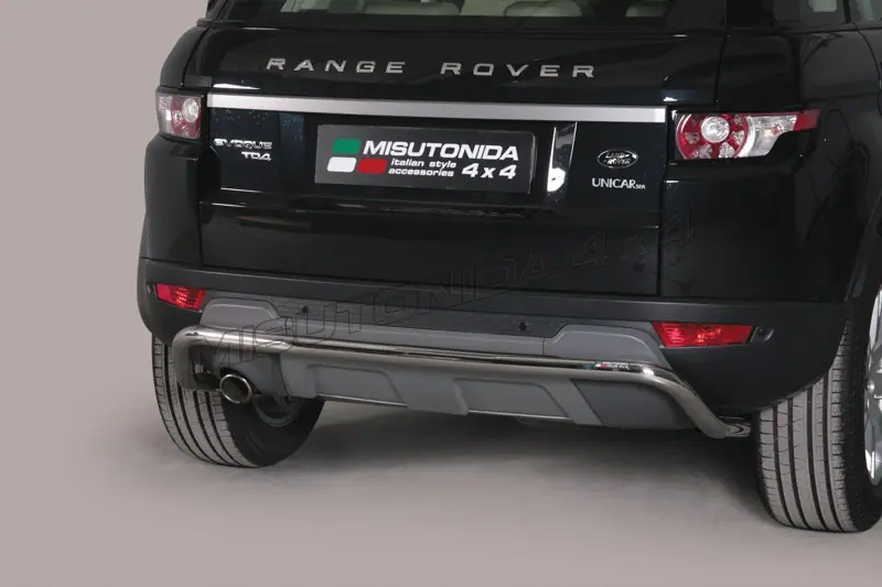Central rear protection ø50, mirror polished — Land Rover Range Rover Evoque (2011–2015)