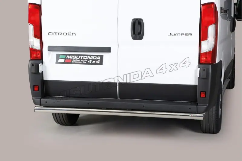 Full-width rear protection ø63, mirror polished — Citroën Jumper (2006–2016)