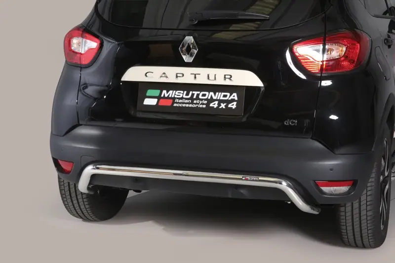 Central rear protection ø50, mirror polished — Renault Captur (2013–2017)