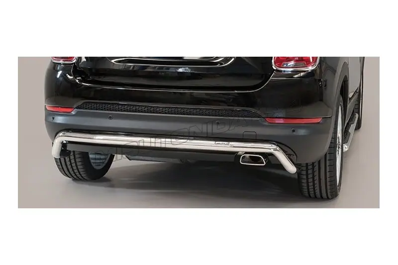 Central rear protection ø50, mirror polished — Fiat 500X (2015–)