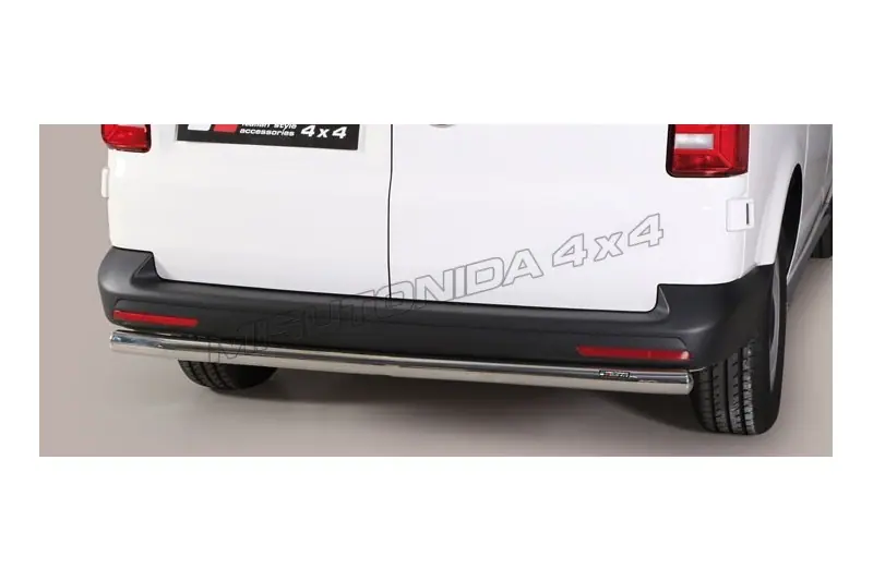 Full-width rear protection ø63, mirror polished — Volkswagen T6.1 (2019–)